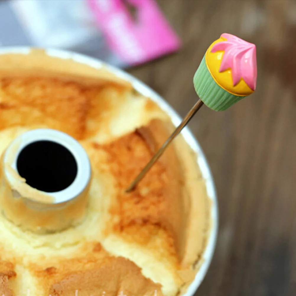 

Stainless Steel Cake Tester Long Needle Baking Tool Green Lightweight Fondant Muffin Accessory Cake Tester