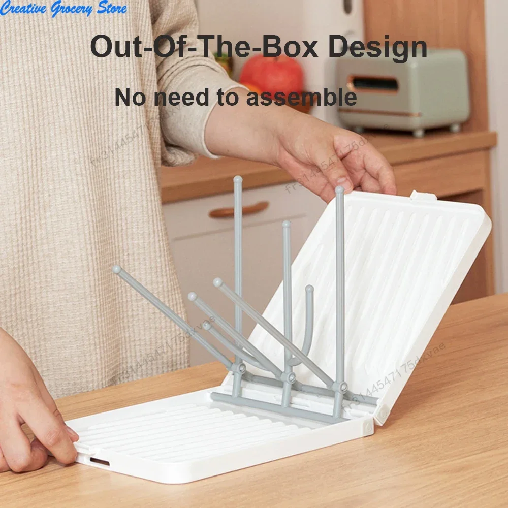 

Foldable Baby Bottle Drying Rack with Tray Travel Baby Bottle Dryer Holder Space Saving Drying Rack for Baby Bottles Accessories