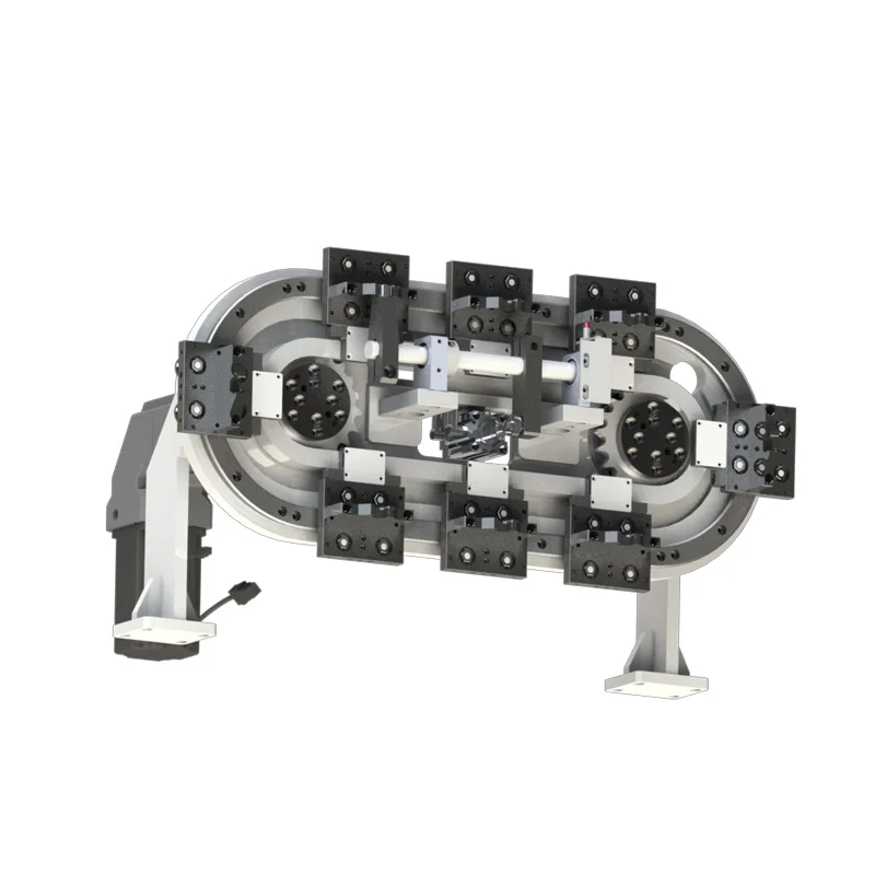 Vertical elliptical baseplate structure chain link guide conveyor line automatic production