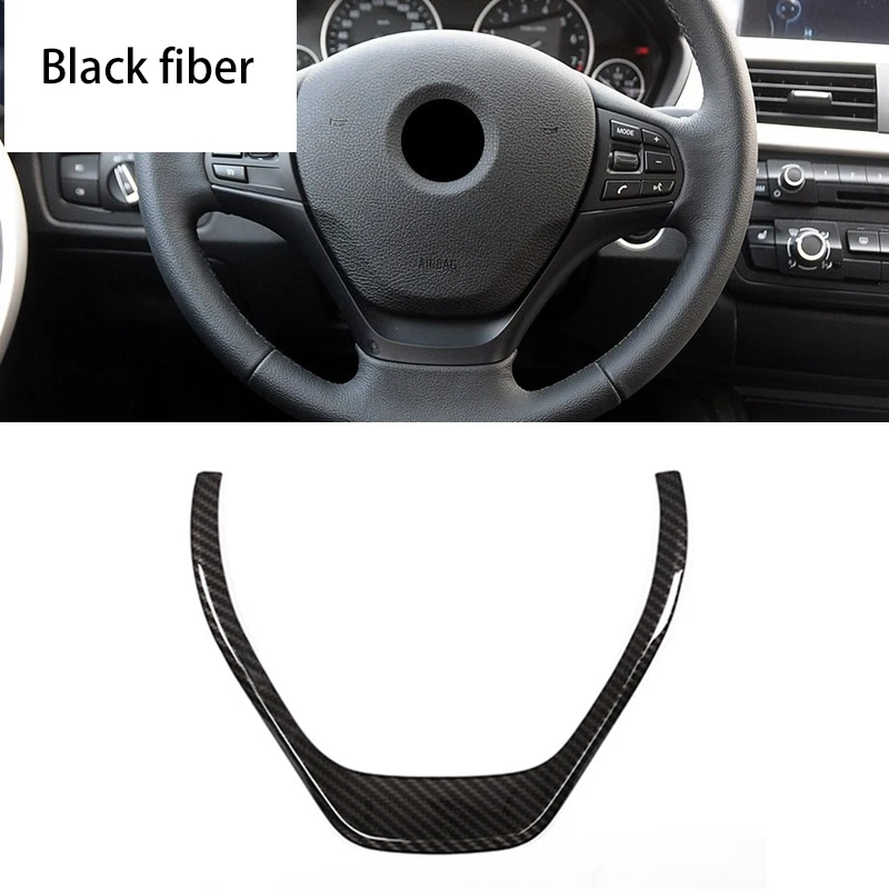 Steering Wheel Sticker Cover Trim for -BMW 1 3 Series F20 F30 F34 3GT 320I 328I 118 Middle Badge Trim Carbon