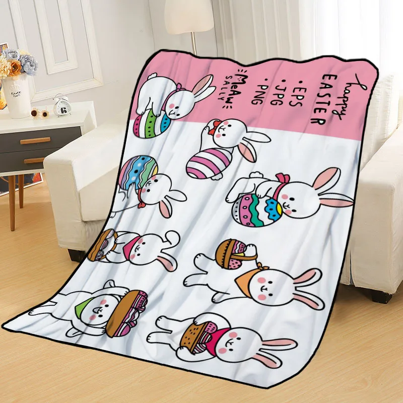 Personalized Blanket Custom Easter Egg Blankets for Beds Soft DIY Your Picture Decoration Bedroom Throw Travel Blanket 3.1