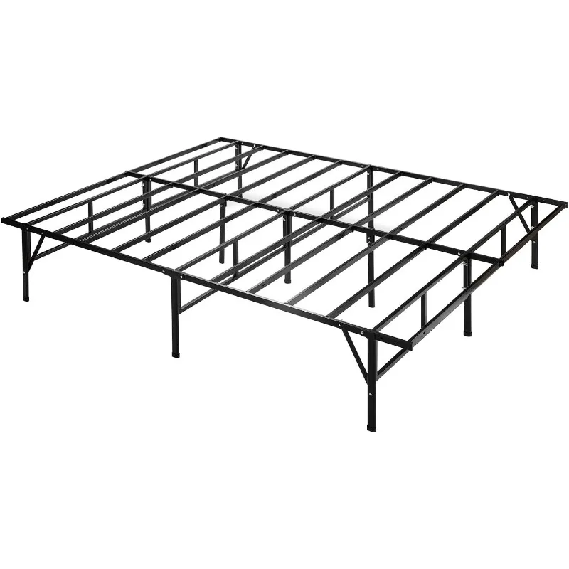 

Mattress Foundation, Metal Bed Frame, No Box Spring Needed, Sturdy Steel Slat Support, 79"L x 60"W x 14"H ,Queen Size