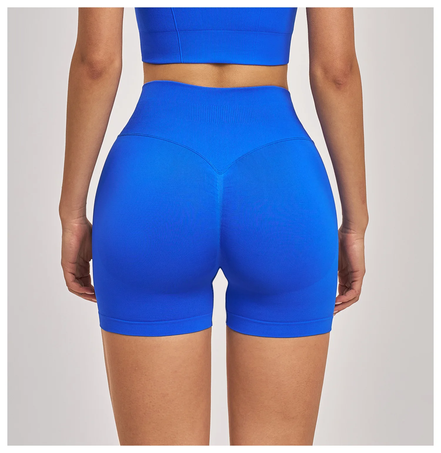 High Waist Seamless Yoga Shorts Women Scrunch Butt Biker Shorts Tummy Control Workout Gym Tights Push Up Running Fitness Pants