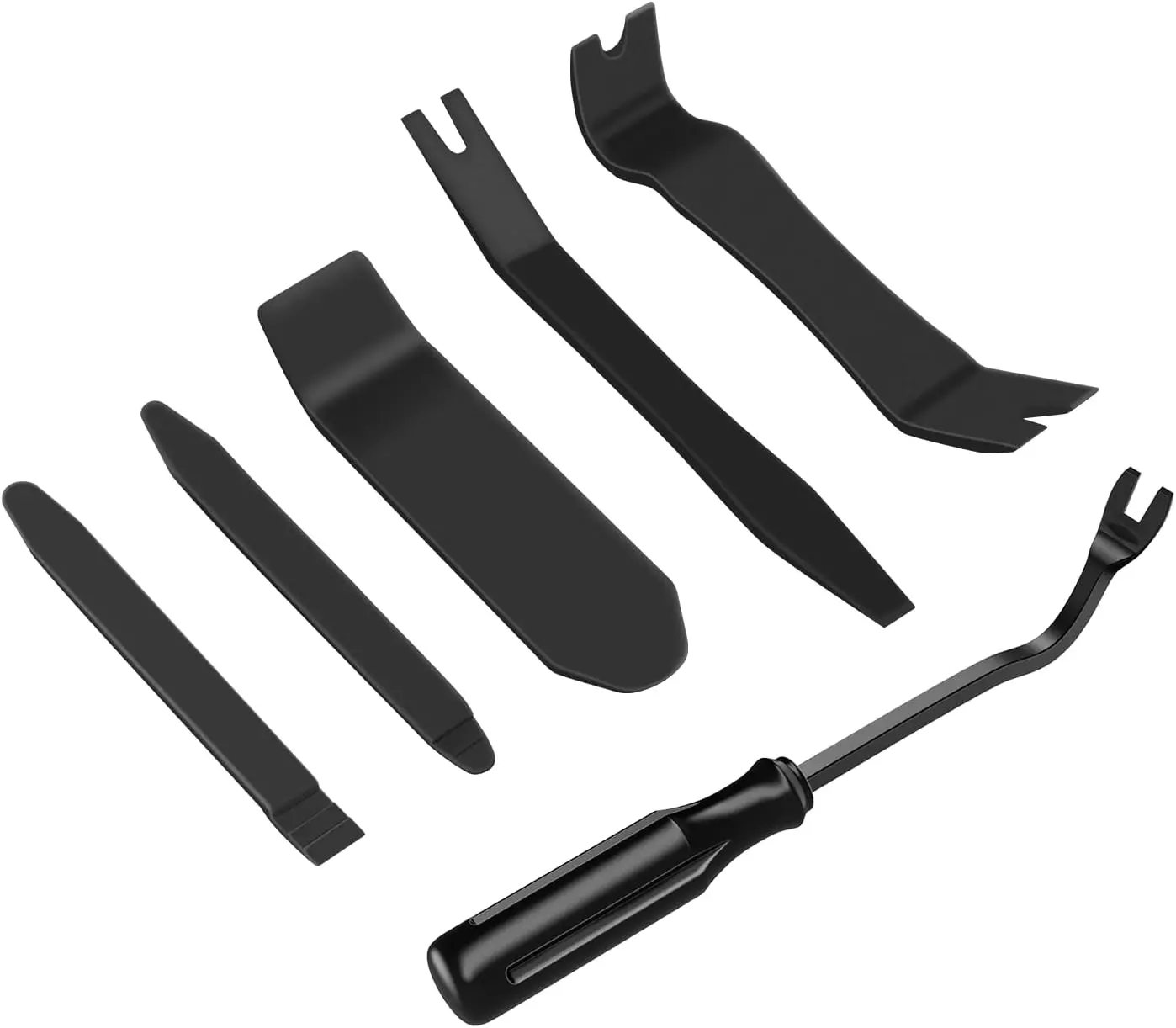 Nilight 6PCS Auto Trim Removal Tool Kit No-Scratch | Removal Tool Kit for Car Audio Dash Panel Window Molding Fastener Remover Tool Kit-Black