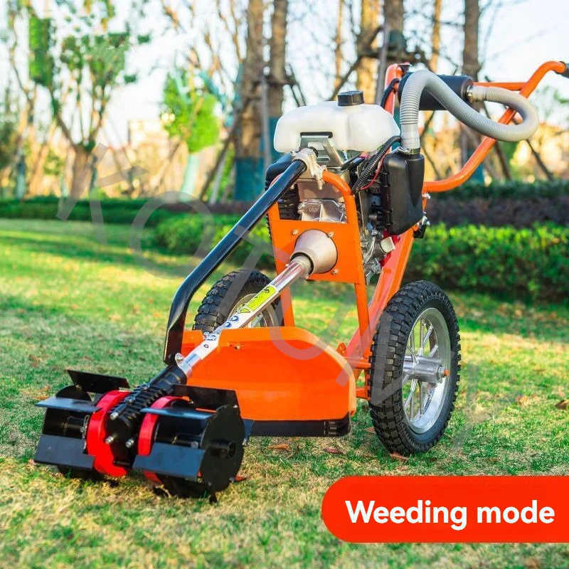 Hand-push Lawn Mower Engine Gasoline Grass Trimmer Agricultural Weeding Machine 2/4 stroke Grass Cutter Ditching Machine