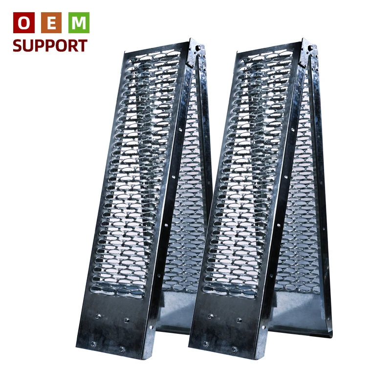 

KARLION Light Duty Iron Motorcycle Ramps Foldable Design Anti-Slip Tread Reinforced Joints CE Certified Universal Fit 200KG