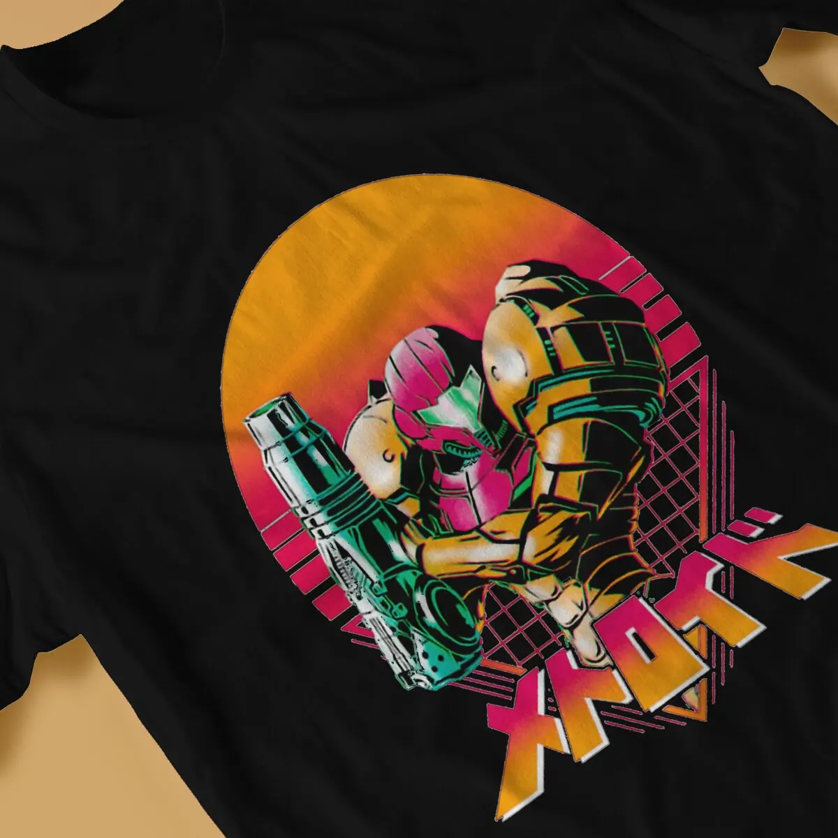 COOL Metroid Game T Shirt Grunge O-Neck TShirt Polyester Tops