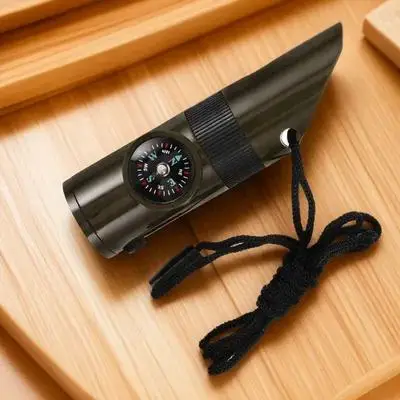 Wielofunkcyjny gwizdek survivalowy, wykonany z lekkiego materiału ABS, przenośny gwizdek awaryjny do wędrówek, biwakowania, żeglarstwa i zapewniający bezpieczeństwo.