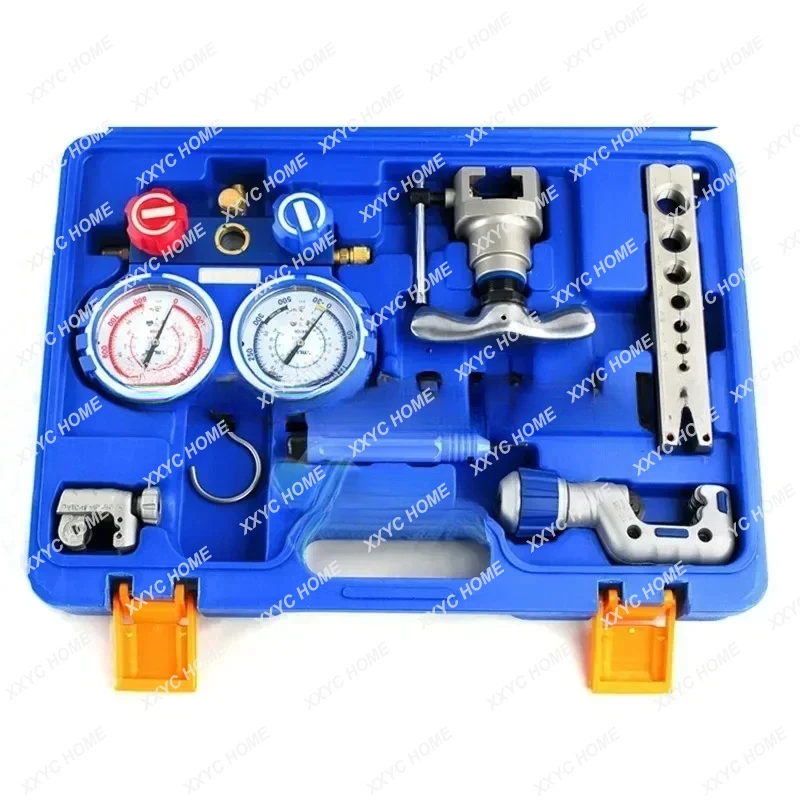 Expander set with R410A refrigerant pressure gauge Refrigeration Integrated flaring tool kits VTB-5B Refrigeration tool set