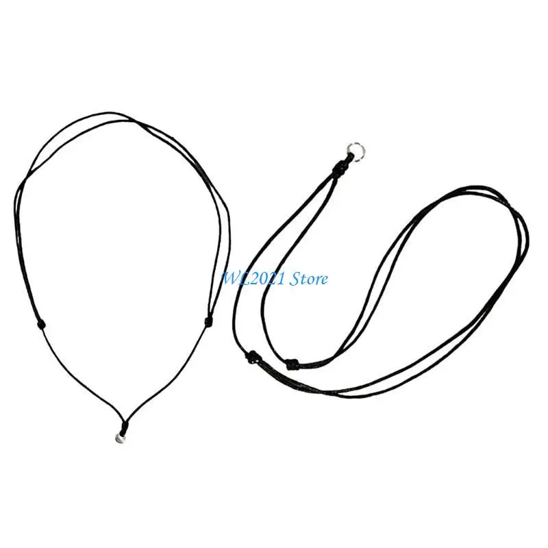 

G5GC Set of 100 Adjustable Necklace Wax Rope Cords Polyester Necklace Rope for DIY