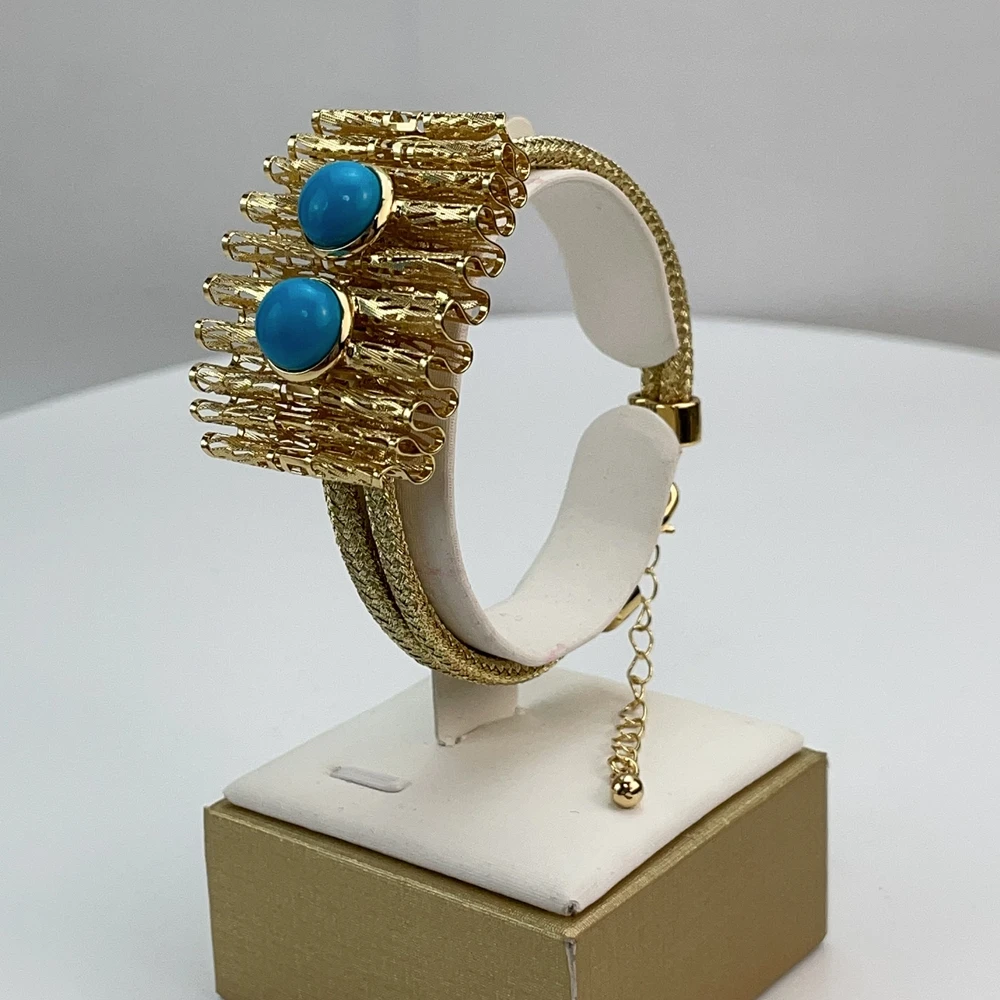 EMMA موضة دبي مطلية بالذهب الخرز القلائد أقراط خواتم مجموعات المجوهرات الجميلة للنساء هدايا مجوهرات الزفاف FHK21457