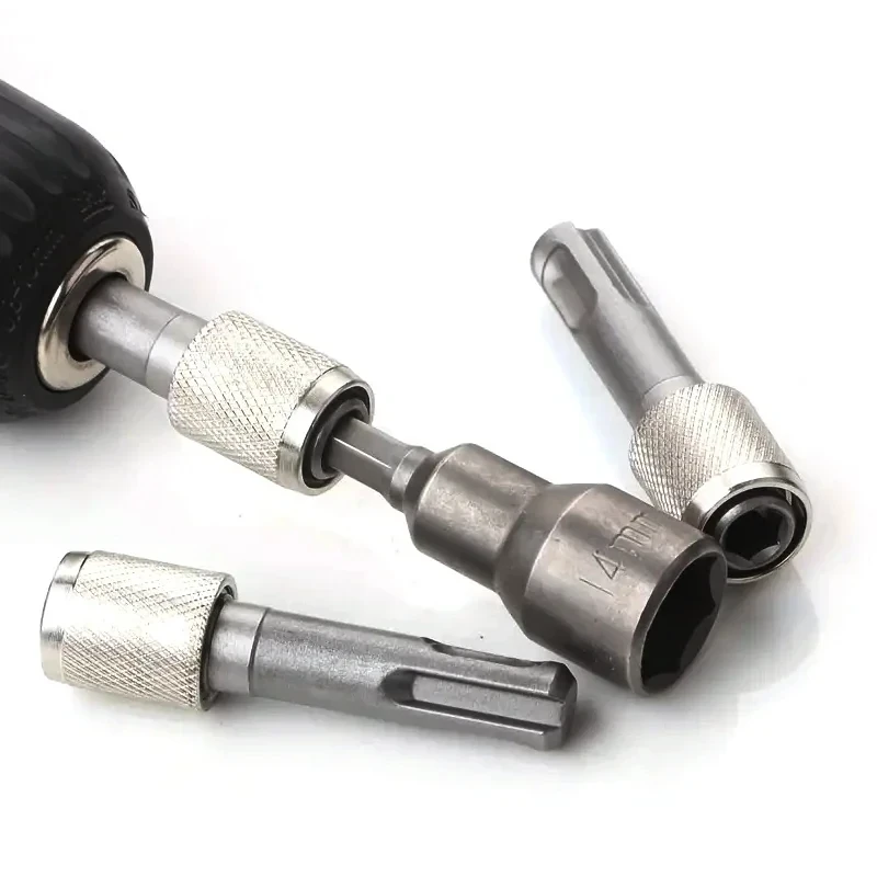 SDS Plus Convert To 1/4 Hex Shank Adapter Hexagonal Converter Electric Hammer Power Screwdriver Bit Holder Socket Impact Driver