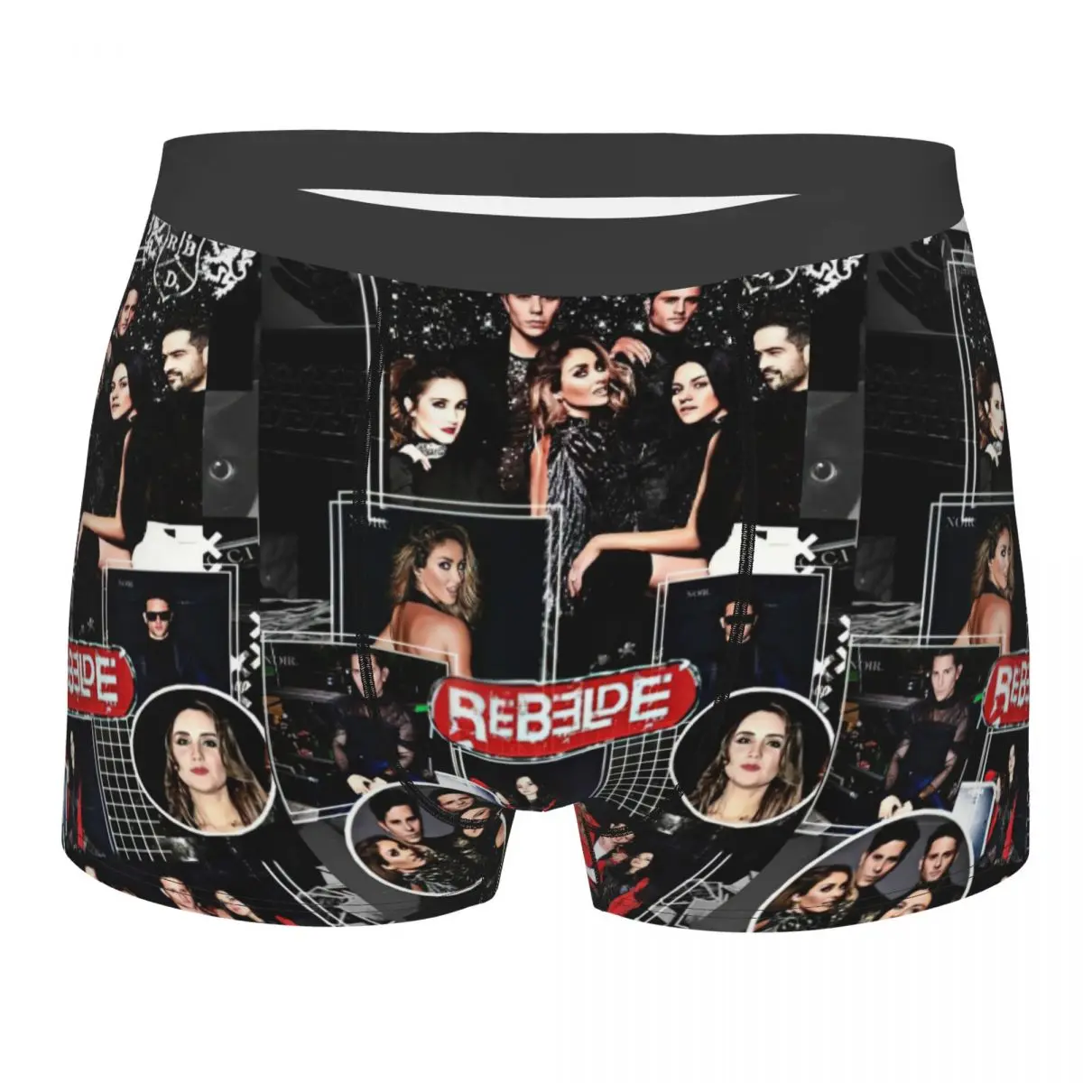 

Men's Rebelde Mexican Collage Boxer Briefs Shorts Panties Soft Underwear RBD Homme Novelty Plus Size Underpants