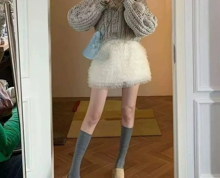 Heavy Industry Layered Mesh Cake Skirt Women's Autumn and Winter New Short Skirt
