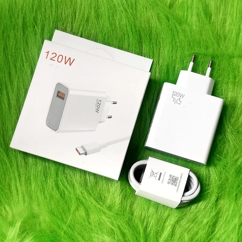 120W USB Fast Charger Mobile Phone Charger Adapter QC 3.0 Quick Charging 6A USB Type C Cable For Xiaomi Redmi