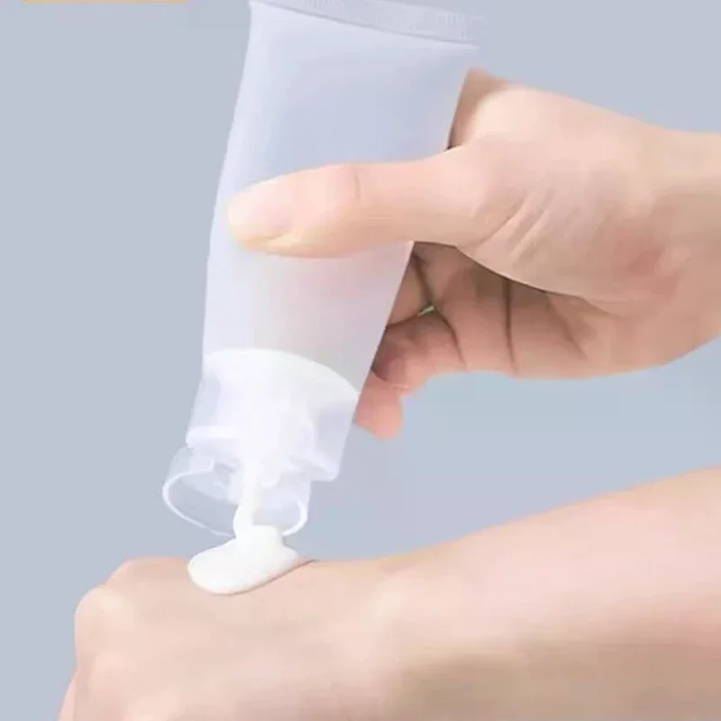 10 szt. Puste tubki do wyciskania 15ml-100ml, pojemniki PE na błyszczyk, butelki na próbki, tubki wielokrotnego użytku na błyszczyk, krem, pojemniki DIY