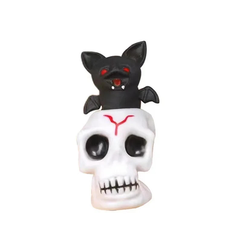 New Creative Halloween Skull Funny Prank Squeezing Stress Relief Toy Premium Hobby Collectibles Exclusive Design Gifts Friends