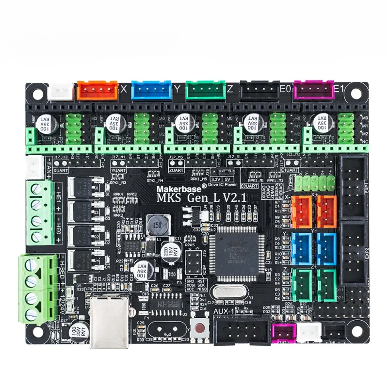 Placa base de impresora 3D MKS Gen_L 2,1, compatible con TMC2209, 2208, modo Uart, piezas Gen L, placa de Control, unidad 4988 para tornados