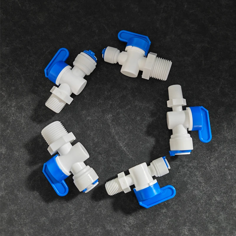 1-5PCS 1/4 3/8 1/2 Inch Male Thread Ball Valve Reverse Osmosis Switch Quick Connectors Hose Fitting RO Water Filter Spare Parts