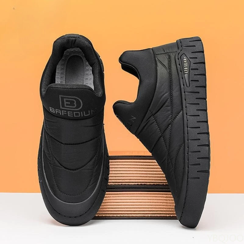 

Новая осенне-зимняя теплая мужская рабочая обувь, повседневная удобная хлопковая обувь, модные универсальные противоскользящие зимние ботинки