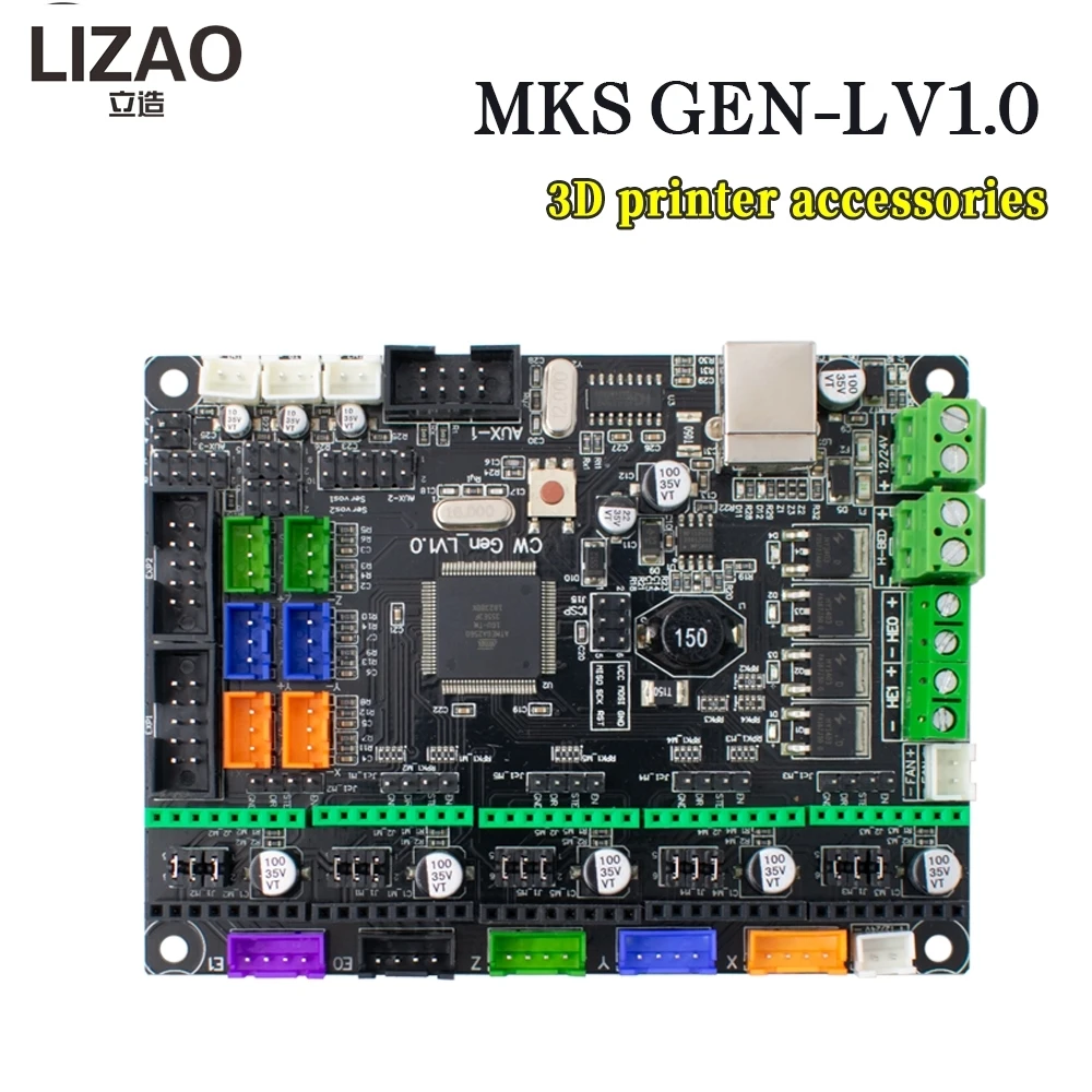 MKS GEN-L V1.0 3D Printer Mainboard, Control Panel Compatible with Ramps 1.4 & Mega 2560