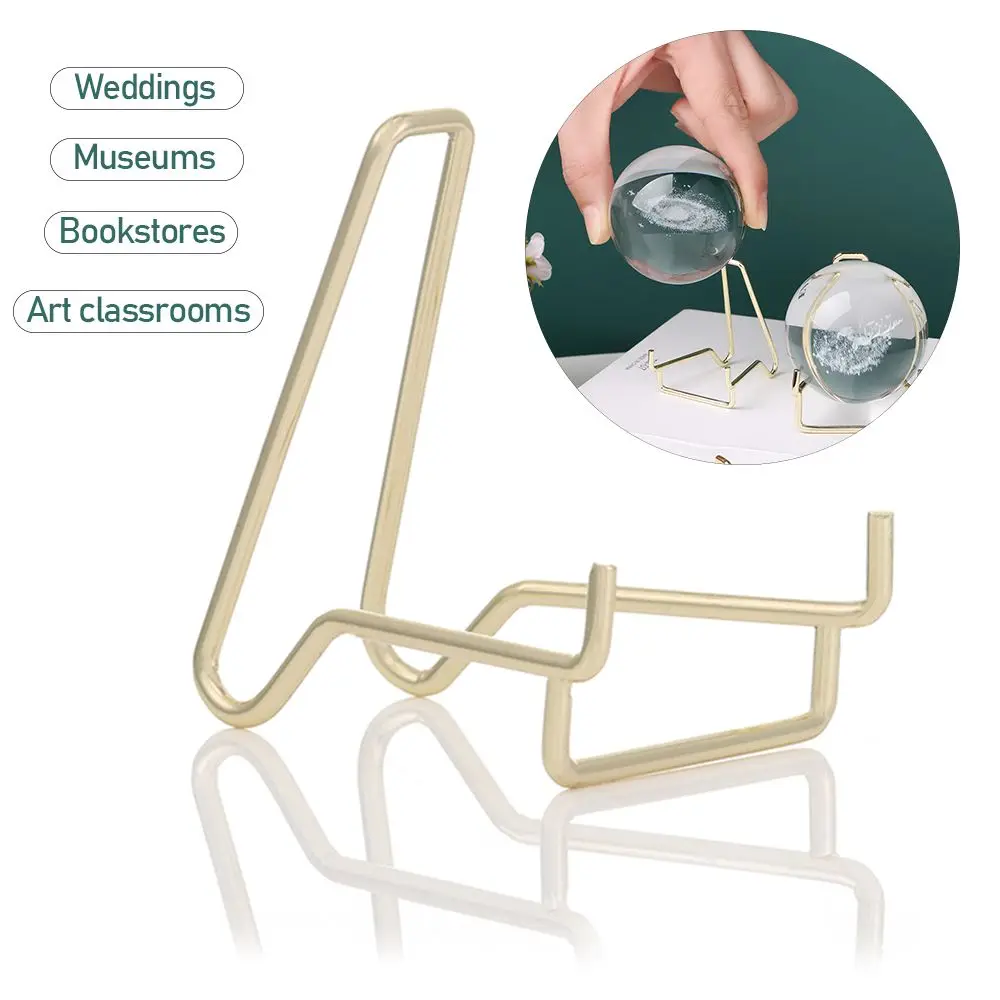 Metal Craft Gift Geode Hexagon Display Stand Crystal Ball Rack Mineral Display Stand Holder Crystal Ball Display Stand