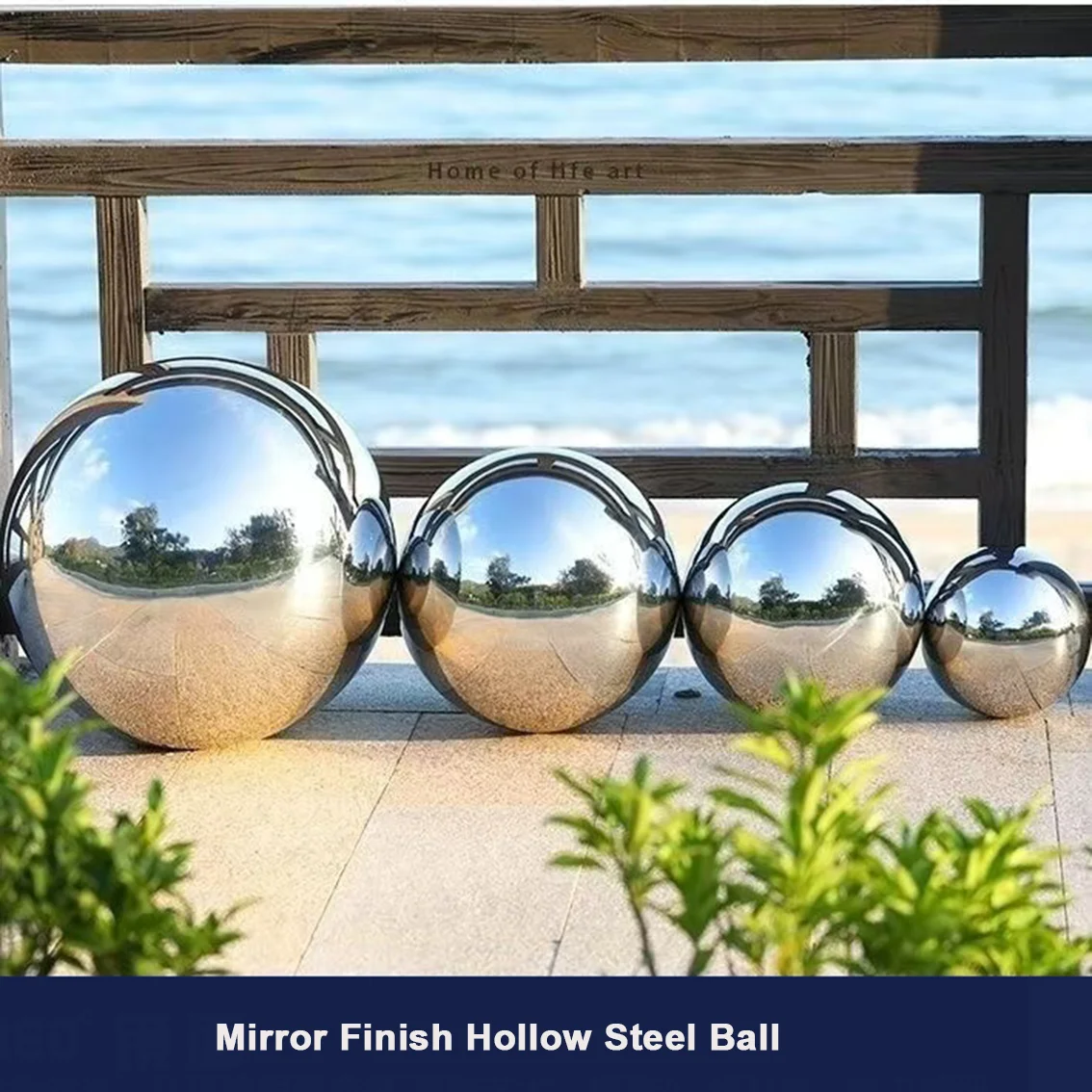 1Pcs 304 Stainless Steel Hollow Mirror Polished Ball Dia 16-300mmDecorative Sphere for Wedding/Christmas/Garden/Architecture