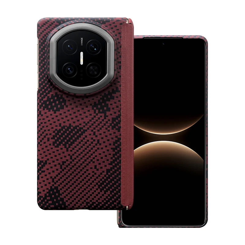 

Genuine 1500D Kevlar aramid fiber Phone Case For Huawei Mate X7 DEL-AL10 DEL-LX9 central axis protection shockproof back Cover