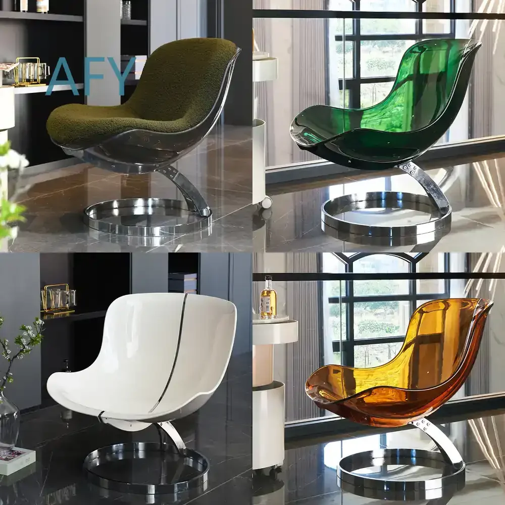 Modern Minimalist Sofa Chair for Hotel Home Office Balcony Sunbathing Nordic Palm Design Single Accent Chair for Living Room