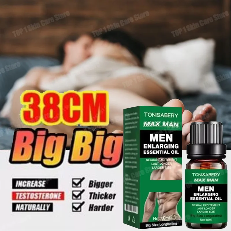 Men’s Penis Thickening and Growth Oil, Promotes Bigger Size, Stronger Erections, and Enhanced Sexual Performance