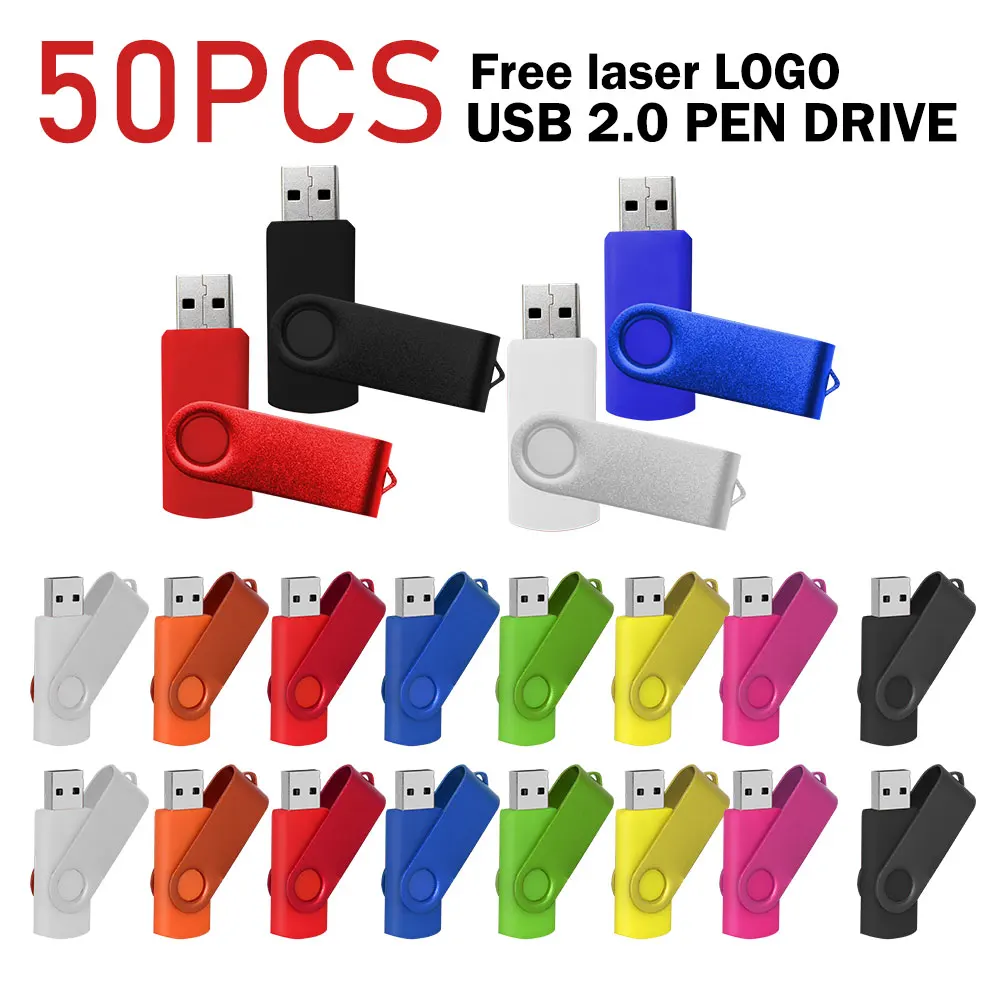 

Оптовая продажа, 50 шт./лот, USB-флешки с полной емкостью, USB 2.0, с индивидуальным логотипом, недорогие, 16 ГБ, 32 ГБ, 64 ГБ, 128 ГБ