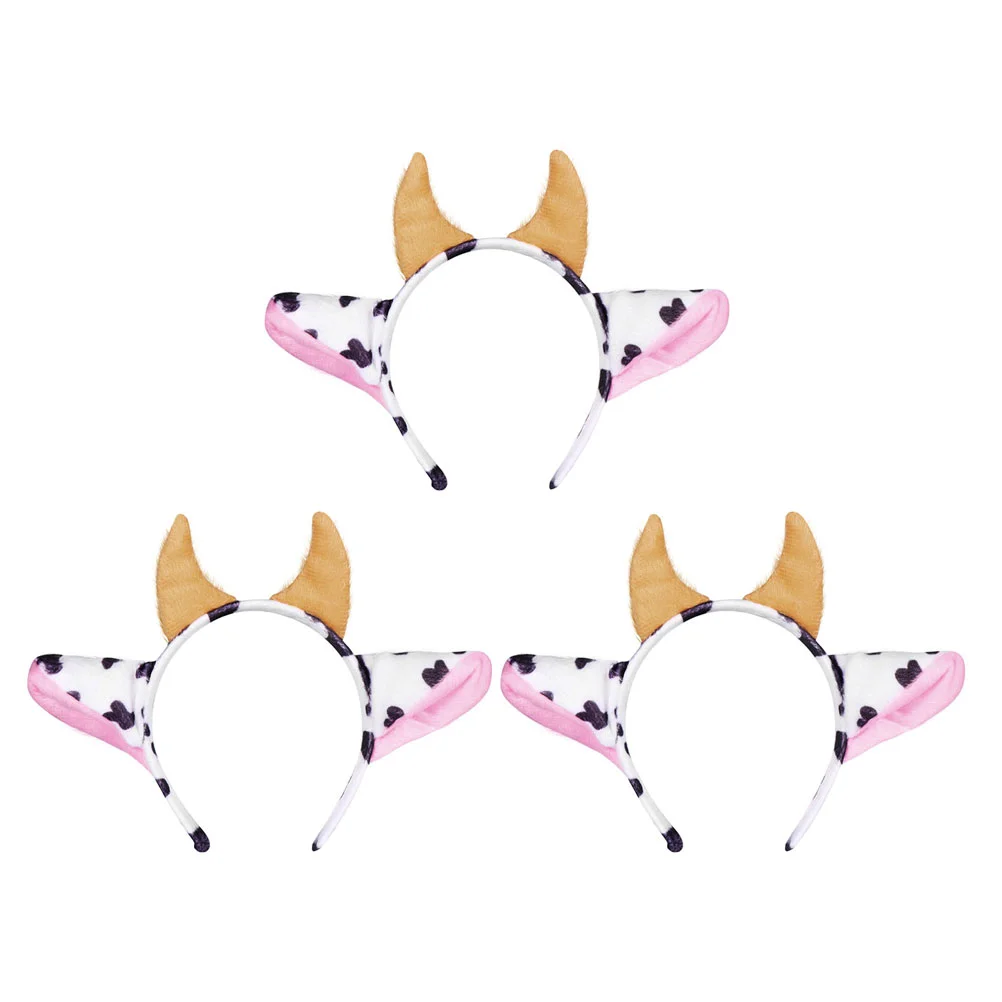 

3 Pcs Cartoon Headbands Animal Horn Hairband Lightweight Premium Material Festive Props Cosplay Party Accessories Baby Headwear