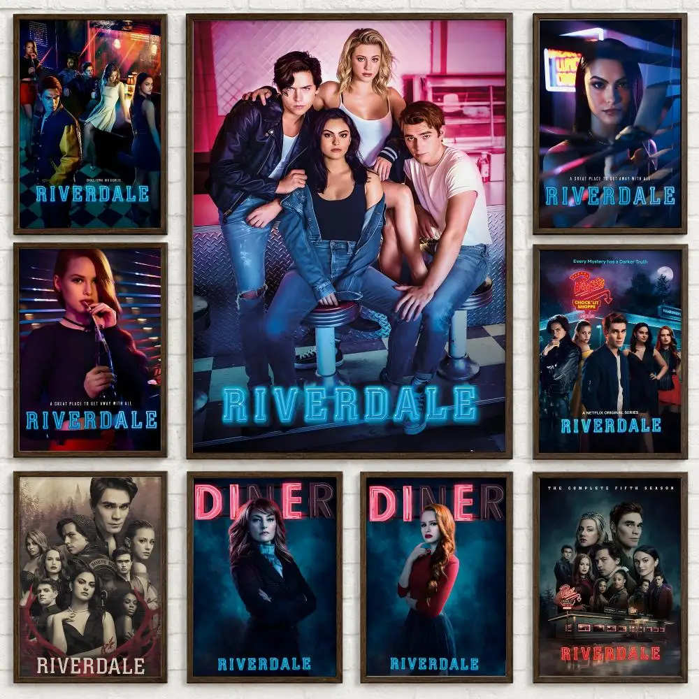 TV Series Riverdale Poster Self-adhesive Art Waterproof Paper Sticker Coffee House Bar Room Wall Decor