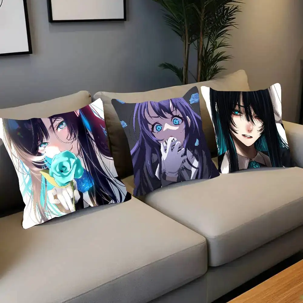 Japanese Female Singer A-ado Pillow Case Fashion Square Pillowcase Bedroom Sofa Room Ins Decoration Leisure