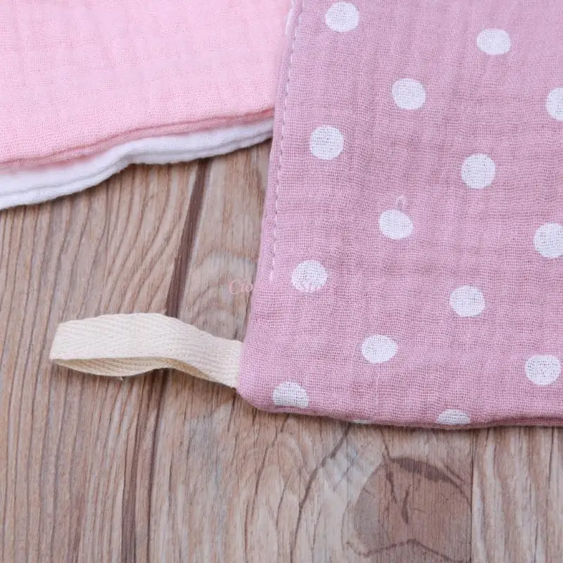 Y1UB 5x ملابس تجشؤ الأطفال 2 طبقة مناديل الشاش منديل وشاح مناديل اللعاب #5