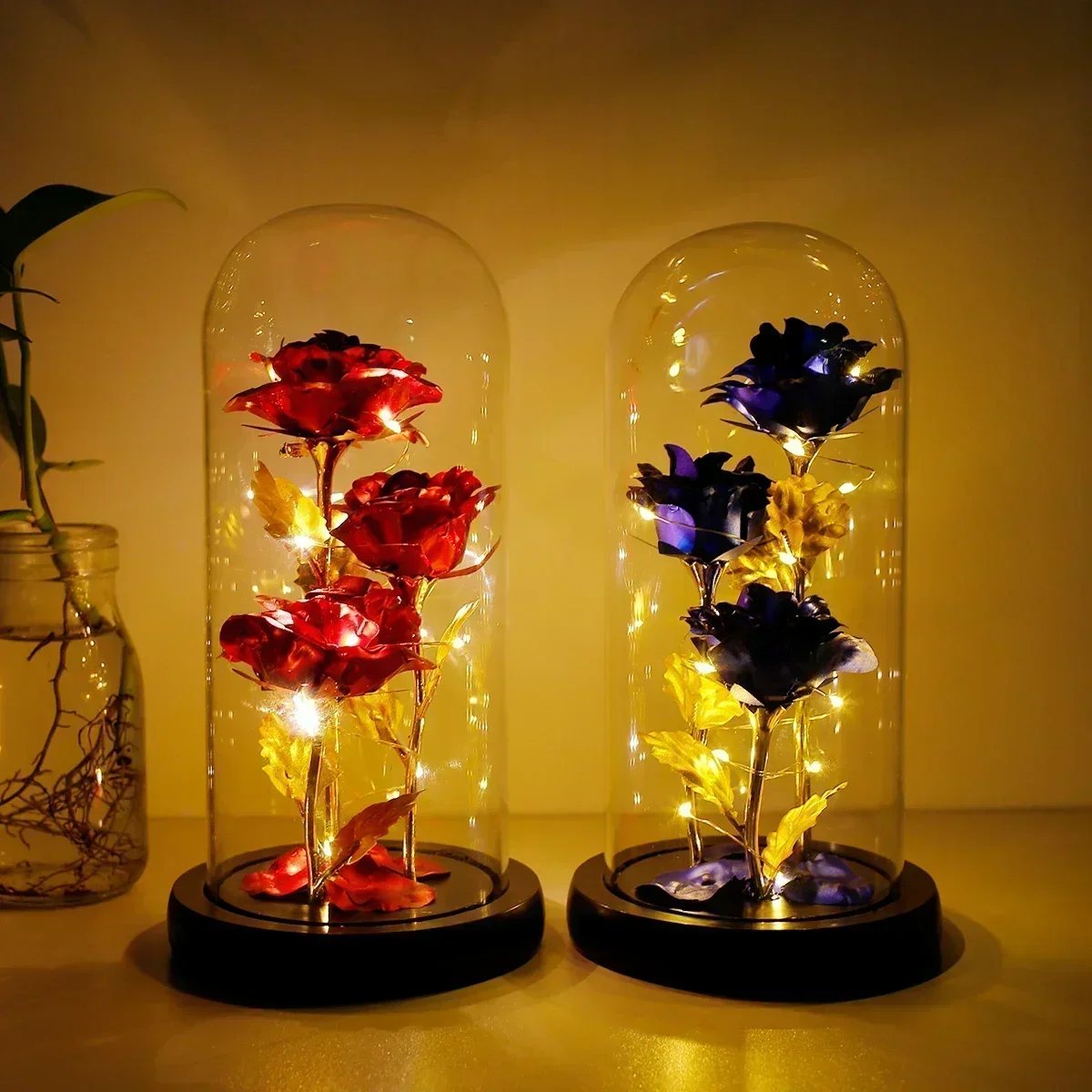 

Роза в серебряном стиле, светодиодная подсветка, fleur artificielle, cadeau de Noël, красота и подарка, Святого Валентина