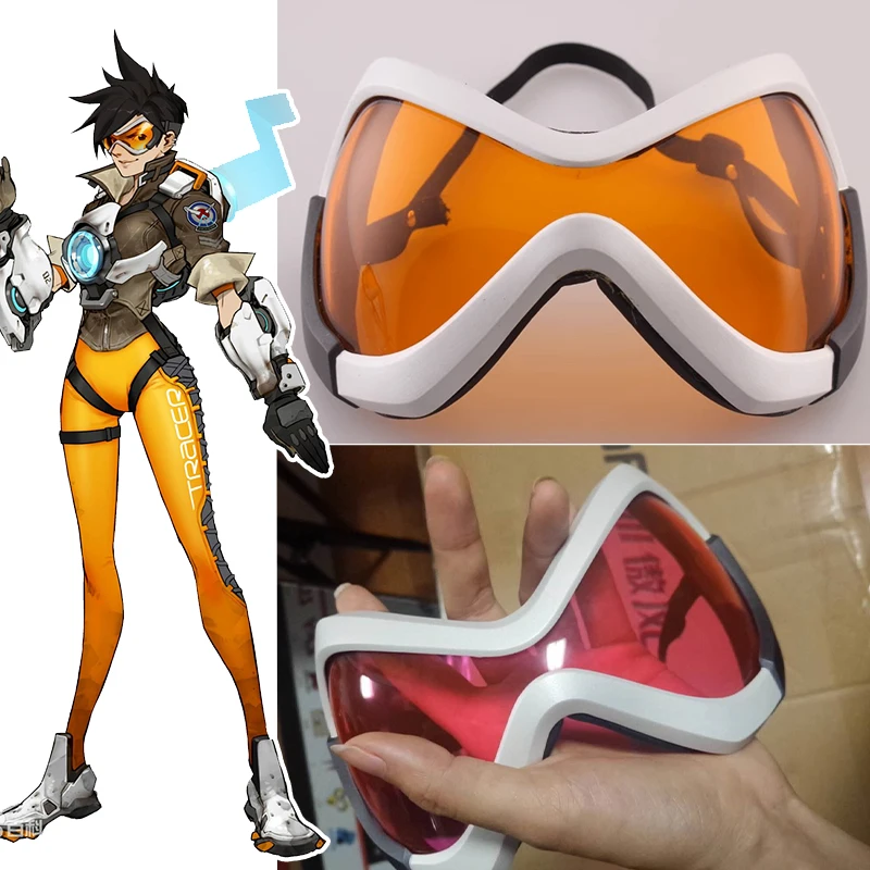 Game Overwatch OW Tracer Cosplay Props Acrylic Protective Glasses Halloween Carnival Party For Man Women Girls