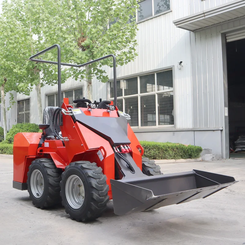 Mini Wheel Skid Steer Loader With Cab Compact Garden Construction Loader