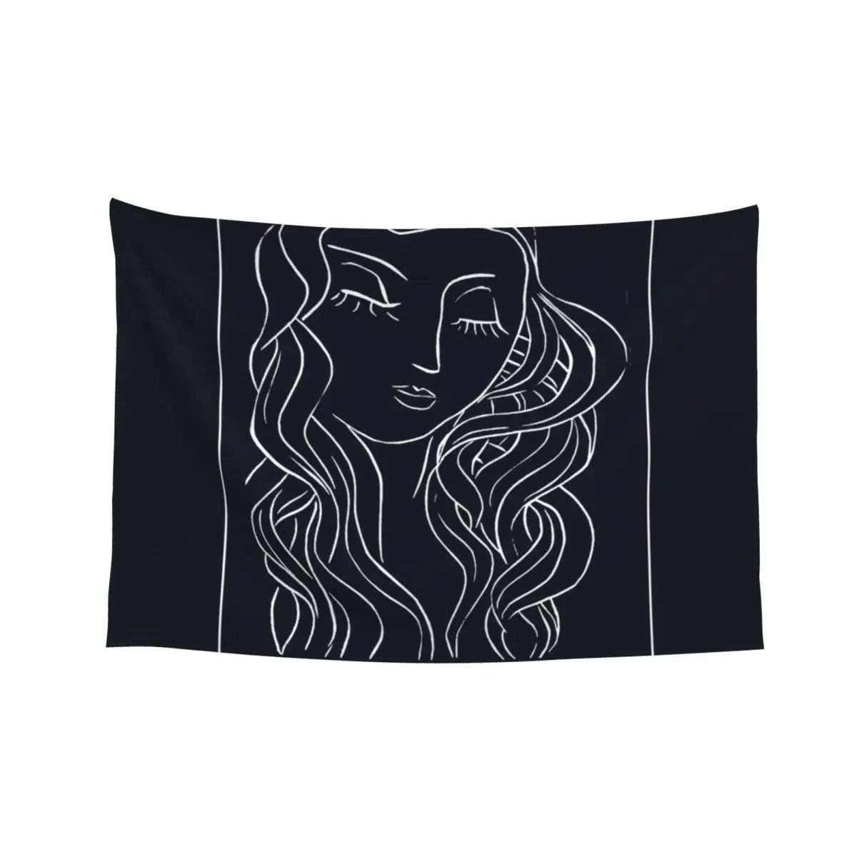 

HEAD : Vintage Matisse Young Girl Silhouette Print Tapestry Room Decorating Aesthetic Room Design Wallpaper Tapestry