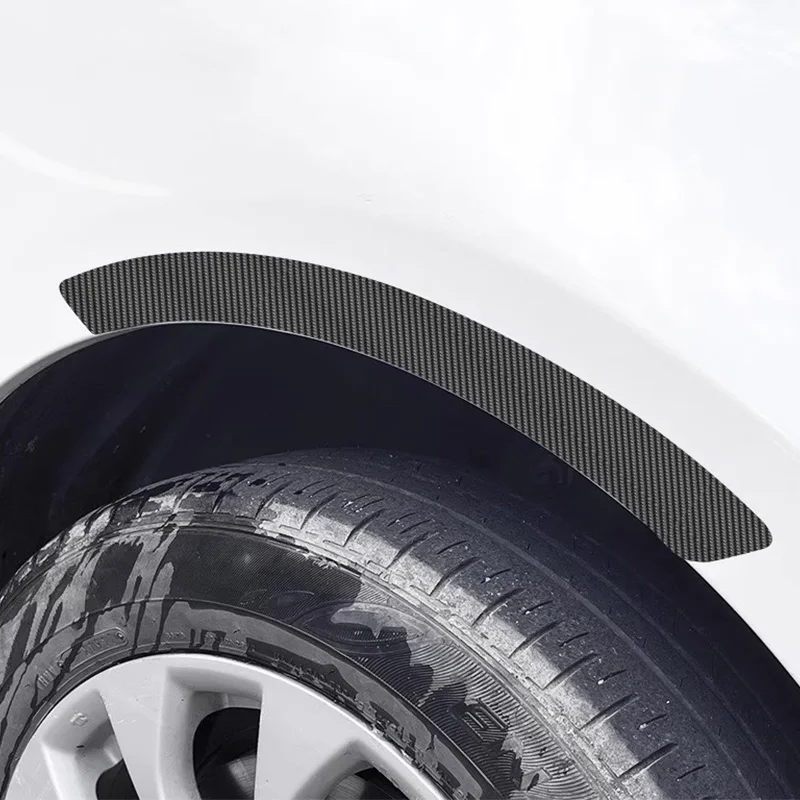 4-Piece Set Suitable for Car Wheel Arch Anti-Collision Decorative Stickers with Large Font Sports Carbon Fiber Pattern Decorative Strips Anti-Scratch Stickers view 5