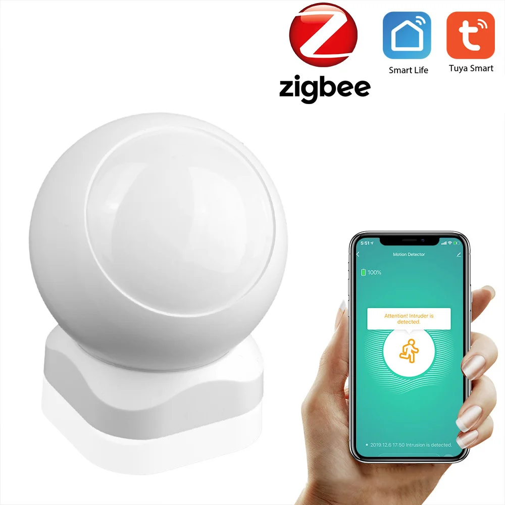 Tuya Intelligent Linkage Body Detecting Zigbee Infrared Detector Wireless Passive Infrared Motion Detect for Home Burglar Alarm