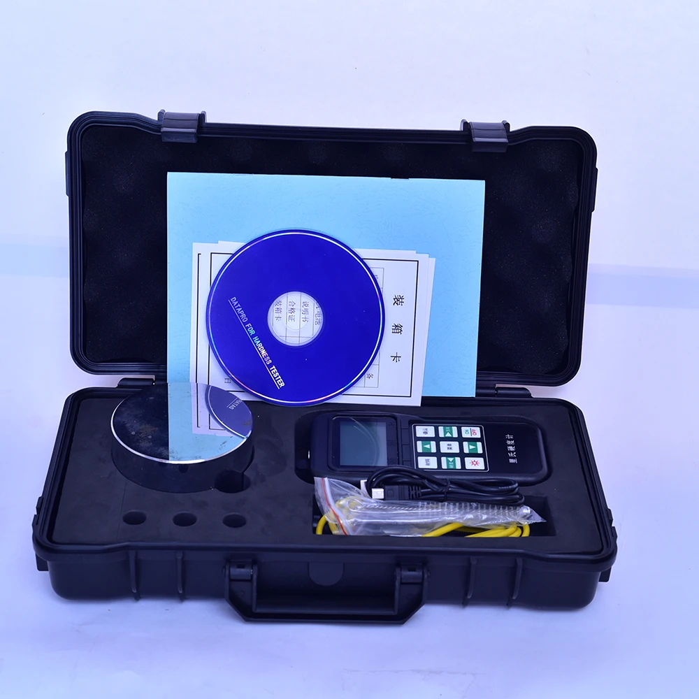 جهاز اختبار صلابة ليب الرقمي المحمول THL210/جهاز اختبار صلابة المعدن مع جهاز تأثير D وكتلة اختبار من النوع D