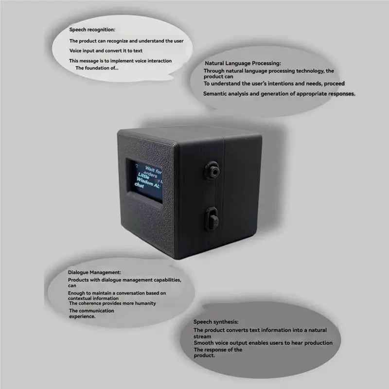 Smart-For Deepseek Xiaozhi AI Voice Chat Robot Box ESP32 C3 With 0.96 Inch OLED Display For AI Voice Chat Consultation view 2