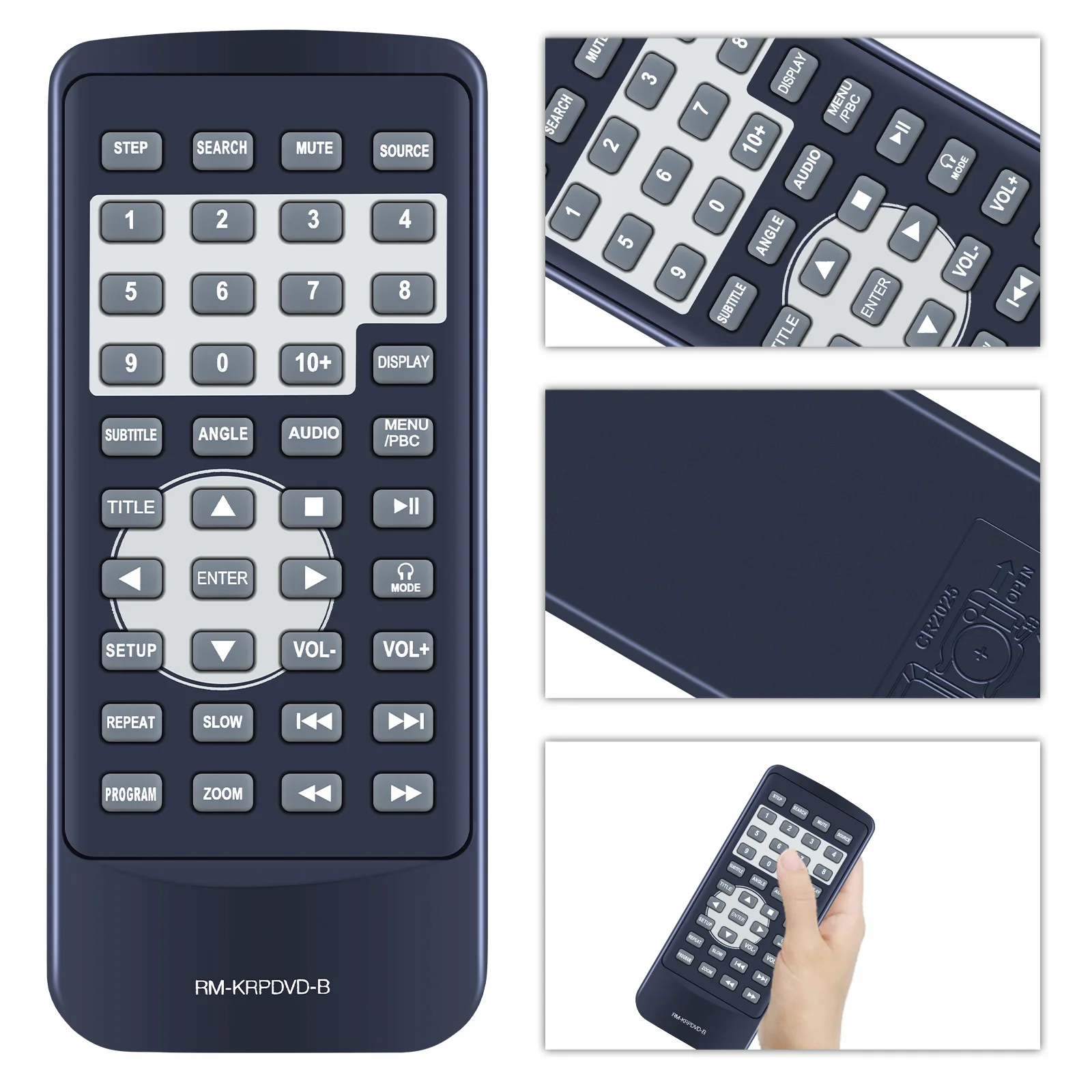 جهاز تحكم عن بعد جديد لمشغل DVD المحمول Koramzi PDVD-DK95 PDVD-1010 RM-KRPDVD-B