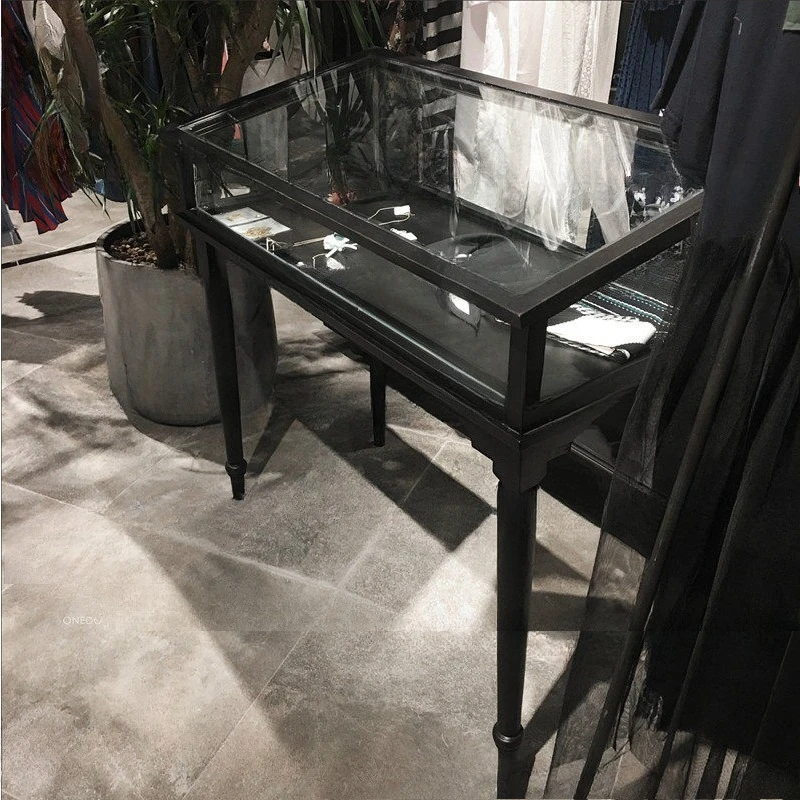 Jewelry Counter Jewelry Store Jade Necklace Boutique Retro Display Cabinet Display Cabinet Nakajima Cabinet