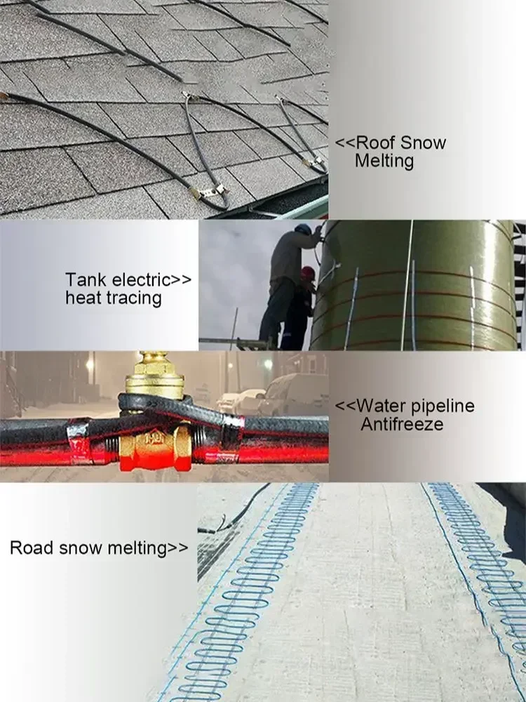 Minco Heat 17w/m 1~50 metrów Wodoodporny samoregulujący się kabel grzejny 65 ° System grzewczy zapobiegający mrożeniu rur — 2