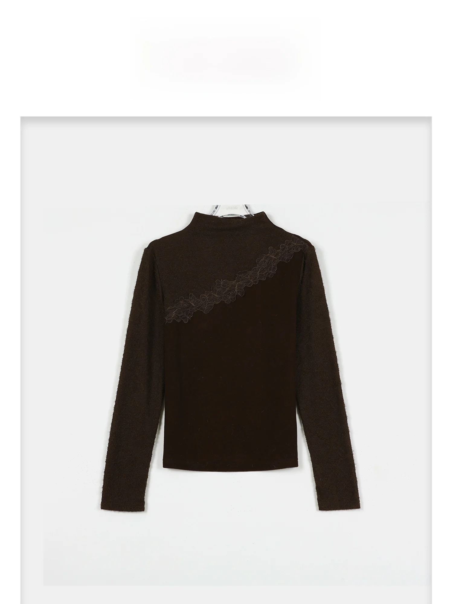 Camada Base Térmica com Detalhes em Renda e Forro de Lã, Ajuste Slim, Versátil para Outono e Inverno da Qianyu Laila