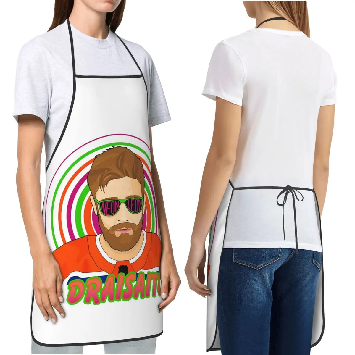 إدمونتون أويلرز ليون درايسايتل مريلة الشيف الطبخ الخبز Tablier بلا أكمام مريلة تنظيف المطبخ بينافور للنساء الرجال اللوحة