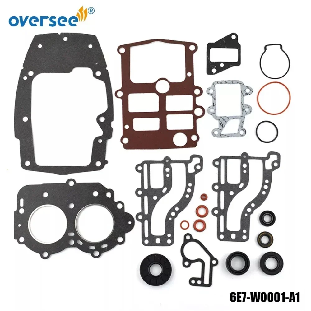 OVERSEE Gasket Kit  For 15HP 2 stroke for Yamaha Parsun Hidea 6E7-W0001-A1 2 Stroke Outboard Engine