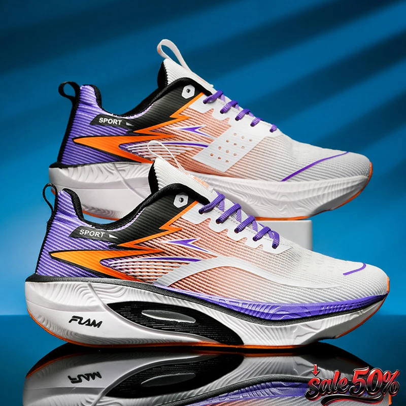 

Кроссовки для бега с воздушной подушкой 2026, с карбоновой пластиной, для марафона, мужские и женские, дышащие, легкие, нескользящие